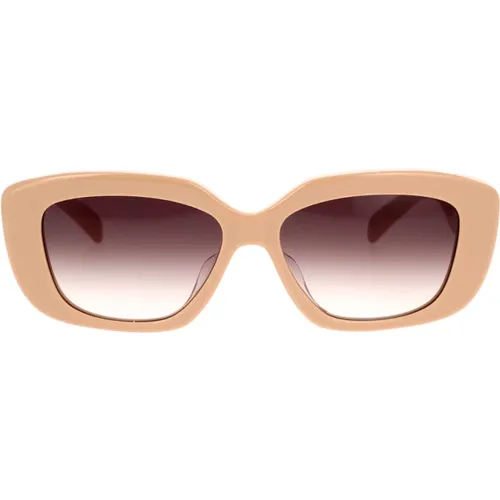 Geometrische Sonnenbrille mit braunen Verlaufsgläsern , Damen, Größe: 55 MM - Celine - Modalova