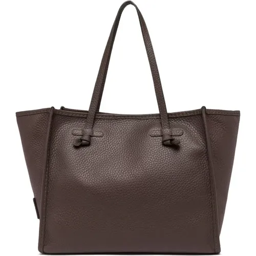 Braune Leder-Shoppingtasche mit Clutch , Damen, Größe: ONE Size - Gianni Chiarini - Modalova