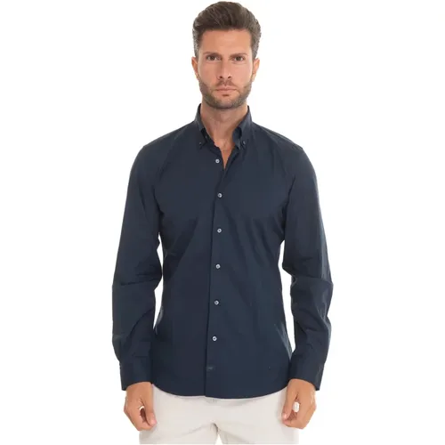 Slim Fit Button-Down Casual Shirt , male, Sizes: XL - Fay - Modalova