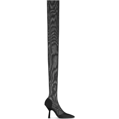 Boots Overknee-Stiefel aus Tüll , Damen, Größe: 38 EU - PATRIZIA PEPE - Modalova