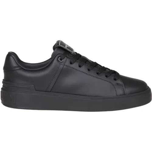Leather Sneakers , male, Sizes: 9 UK - Balmain - Modalova