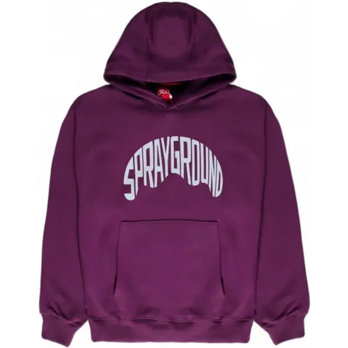 Lila Haifischform Kapuzenpullover , Herren, Größe: M - SPRAYGROUND - Modalova