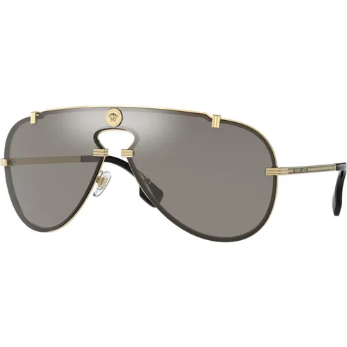 Gold/Silver Sonnenbrillen , Herren, Größe: 43 MM - Versace - Modalova