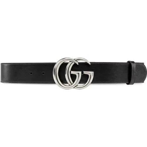 Antique Leather Belt with Double G Buckle , female, Sizes: 75 CM - Gucci - Modalova