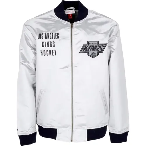 NHL Team Bomberjacke Leichtes Satin , Herren, Größe: M - Mitchell & Ness - Modalova