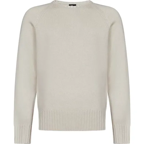 Cremewoller Kaschmir Pullover Raglan , Herren, Größe: M - Doppiaa - Modalova