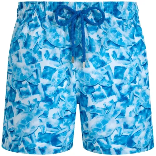 Ultraleichte und verstaubare Iced Turtles Badeshorts für Herren , Herren, Größe: XL - Vilebrequin - Modalova