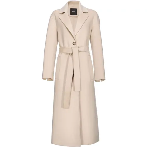 Wool Coat Notched Lapels , female, Sizes: XS - pinko - Modalova