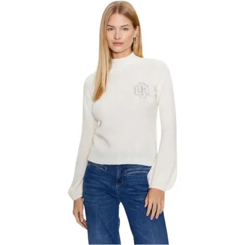 Puff Sleeve Cream Sweater , female, Sizes: L - Liu Jo - Modalova