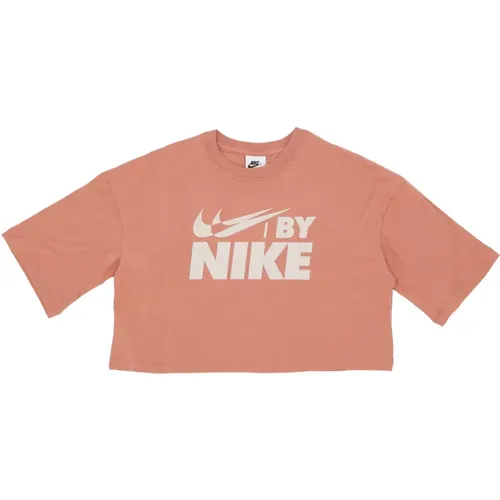 Sportswear Swoosh Logo Crop Tee , Damen, Größe: M - Nike - Modalova