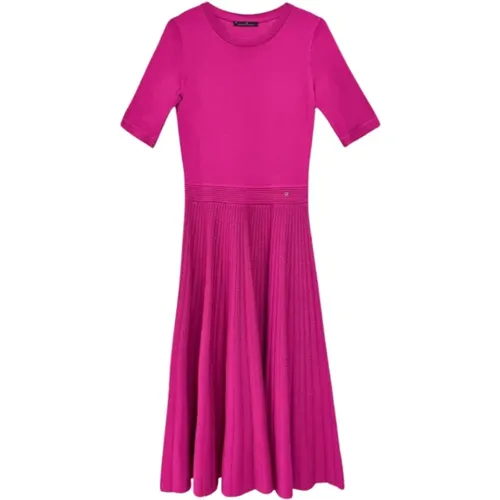 Pleated Jacquard Dress Fuchsia , female, Sizes: XS - Carolina Herrera - Modalova