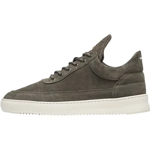 Niedrige Wildleder Grün , Herren, Größe: 40 EU - Filling Pieces - Modalova