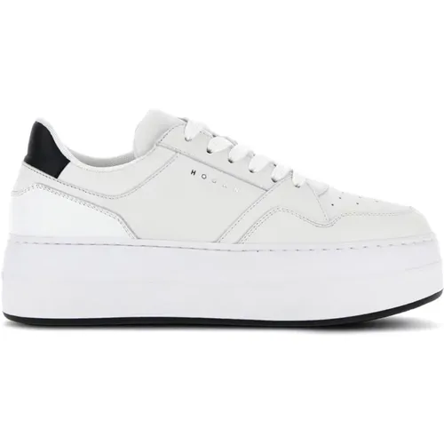 Panelled Sneakers Logo Print Flatform Sohle , Damen, Größe: 35 EU - Hogan - Modalova