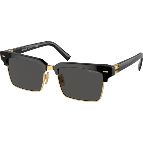 Stilvolle Sonnenbrille schwarzer Rahmen,Stylische Sonnenbrille im trendigen Design - Miu Miu - Modalova