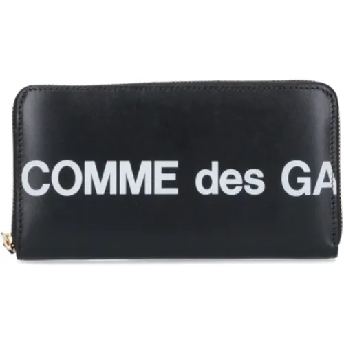 Leather Zip Wallet with Logo Print , female, Sizes: ONE SIZE - Comme des Garçons - Modalova