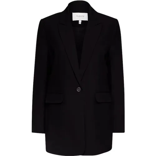 Schwarzer lässiger Blazer , Damen, Größe: 2XL - b.Young - Modalova