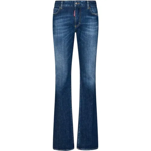 Flared Jeans with Logo Patch , female, Sizes: 2XS, XS, M, S, L - Dsquared2 - Modalova