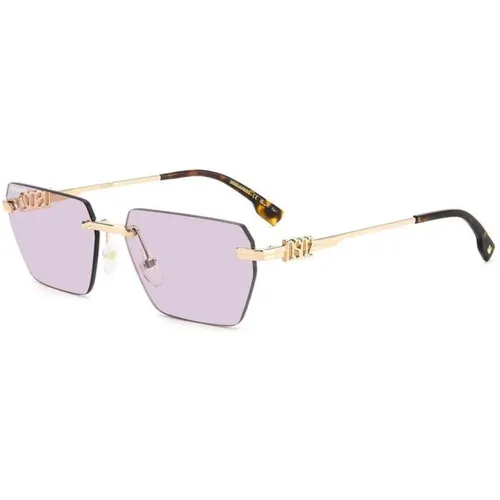 Retro-Stil Sonnenbrille , Damen, Größe: 58 MM - Dsquared2 - Modalova