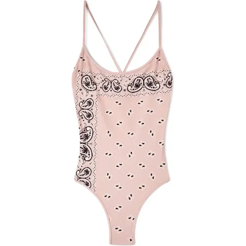 Paisley Swimsuit with Thin Straps , female, Sizes: M, XS - Palm Angels - Modalova