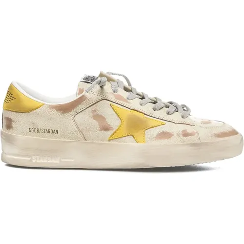 Stardan Leather Sneakers , male, Sizes: 8 UK, 6 UK, 7 UK, 10 UK, 9 UK, 11 UK - Golden Goose - Modalova