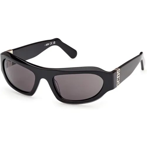 Stylish Sunglasses Glossy Wraparound , unisex, Sizes: 57 MM - Gcds - Modalova