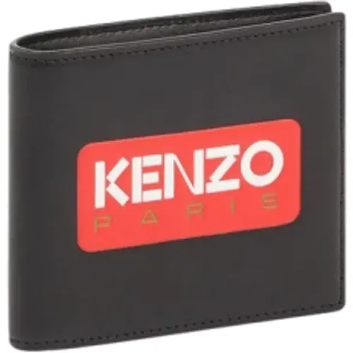 Smooth Leather Foldable Wallet , male, Sizes: ONE SIZE - Kenzo - Modalova