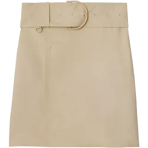 Wrap Maxi Skirt with Slit , female, Sizes: 2XS - Burberry - Modalova