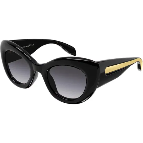 Grey Shaded Sunglasses , female, Sizes: 52 MM - alexander mcqueen - Modalova