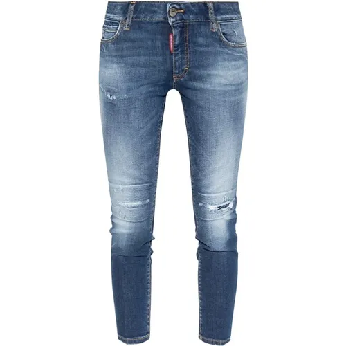 Cropped Twiggy Distressed Jeans , female, Sizes: XS - Dsquared2 - Modalova