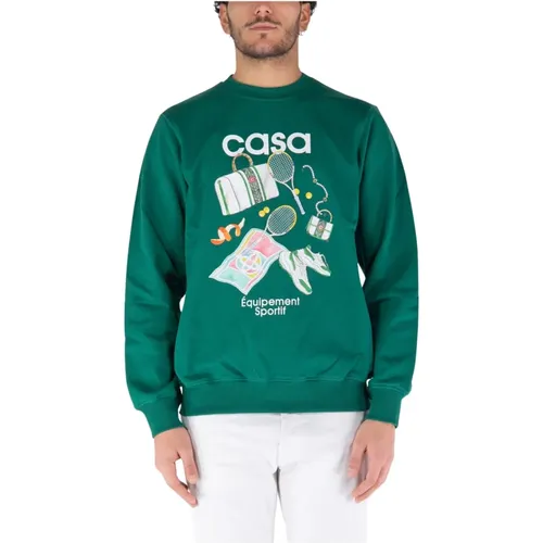 Sporting Equipment Crewneck Sweatshirt , male, Sizes: L - Casablanca - Modalova