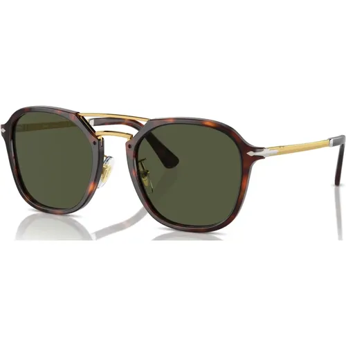 Havana Green Sunglasses 0PO 3352S , unisex, Sizes: 53 MM - Persol - Modalova