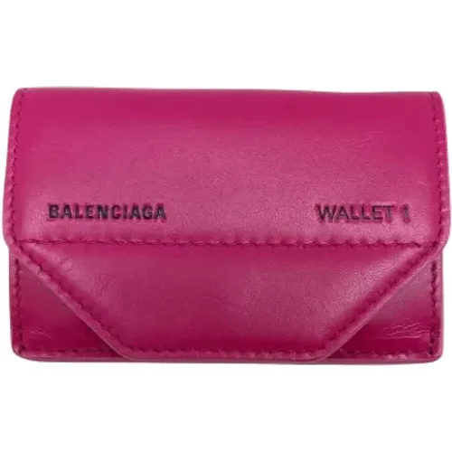 Pre-owned Leather Wallet , female, Sizes: ONE SIZE - Balenciaga Vintage - Modalova