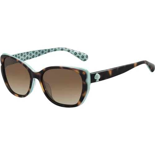 Havana Green Sunglasses Shaded , female, Sizes: 54 MM - Kate Spade - Modalova
