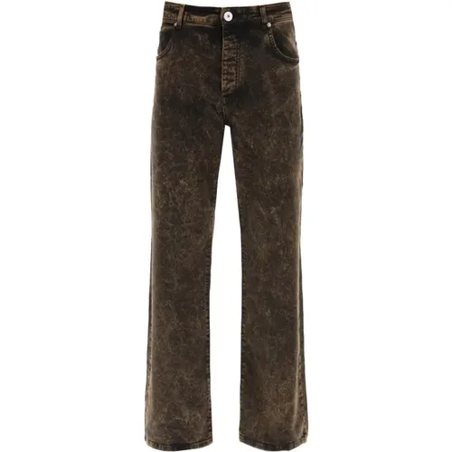 Loose fit jeans in washed denim , male, Sizes: W33, W32 - Balmain - Modalova