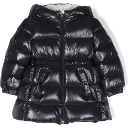 Kinderblau Mäntel mit klassischer Kapuze und Reißverschluss,Kinder Winterjacke mit Kapuze - Moncler - Modalova