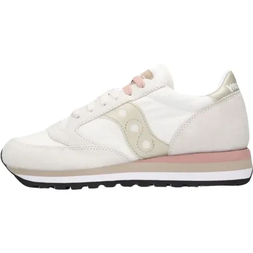 Weiße Low Top Jazz Triple Sneakers , Damen, Größe: 37 EU - Saucony - Modalova