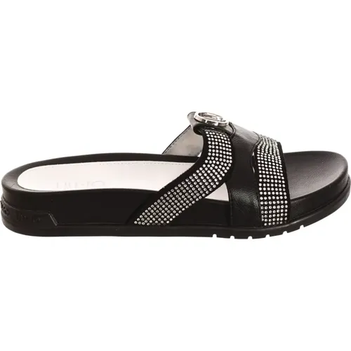 Slipper-style Sandals with Original Design and Sparkles , female, Sizes: 4 UK, 3 UK, 2 UK, 5 UK - Liu Jo - Modalova