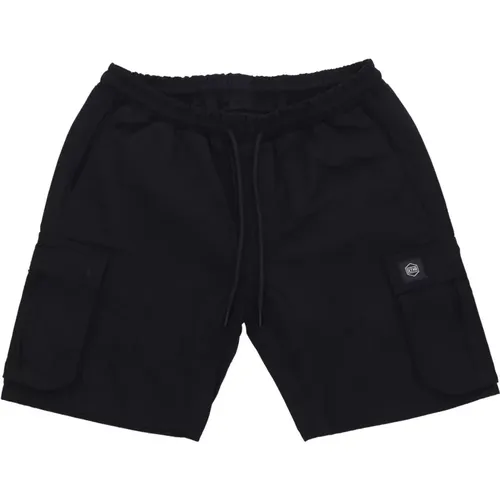 Schwarze Cargo Easyshorts Leichte Baumwolle , Herren, Größe: L - Dolly Noire - Modalova