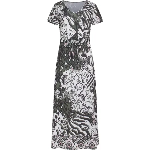 Offwhite Aztec Print Kleid , Damen, Größe: XL - Smashed Lemon - Modalova