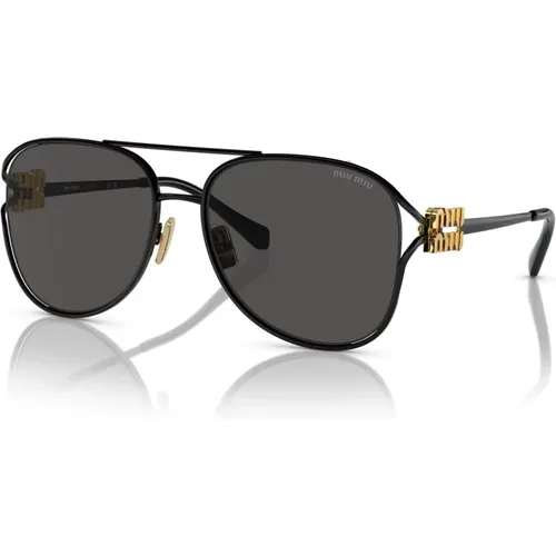 Dark Grey Sunglasses SMU 52Zs , female, Sizes: 58 MM - Miu Miu - Modalova