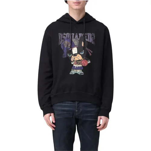 Stylish Cool Fit Hoodie , male, Sizes: 2XL - Dsquared2 - Modalova