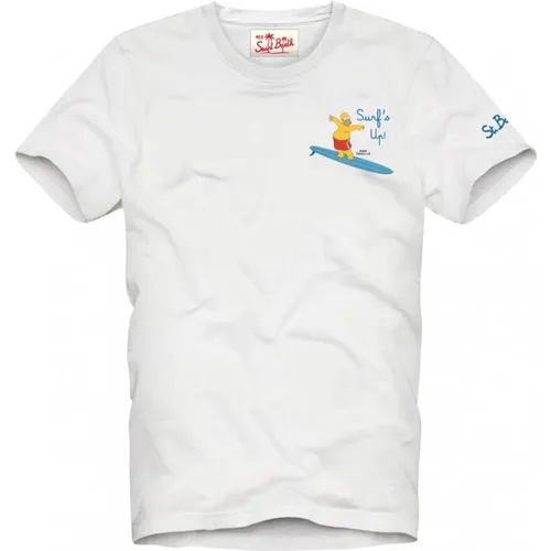 Surf Style T-Shirt , Herren, Größe: L - Saint Barth - Modalova