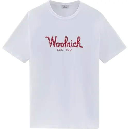 T-shirts and Polos , male, Sizes: S, XL - Woolrich - Modalova