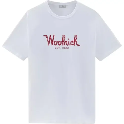T-shirts and Polos , male, Sizes: S, XL, L, M - Woolrich - Modalova