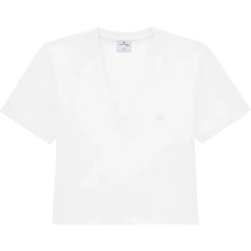 Stylisches Cropped T-shirt , Damen, Größe: XS - Courrèges - Modalova