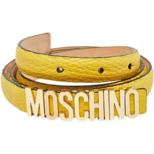 Pre-owned Leder grtel - Moschino Pre-Owned - Modalova