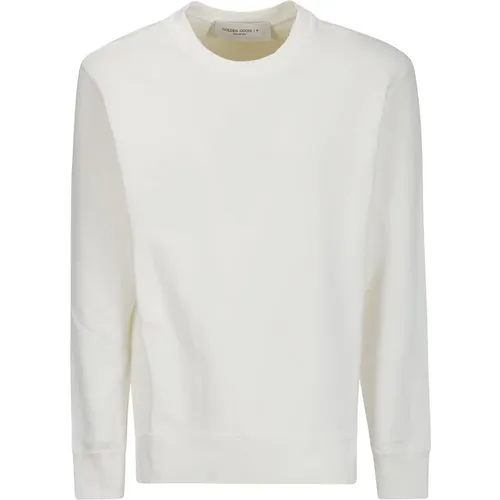 Distressed Cotton Sweatshirt , male, Sizes: S - Golden Goose - Modalova