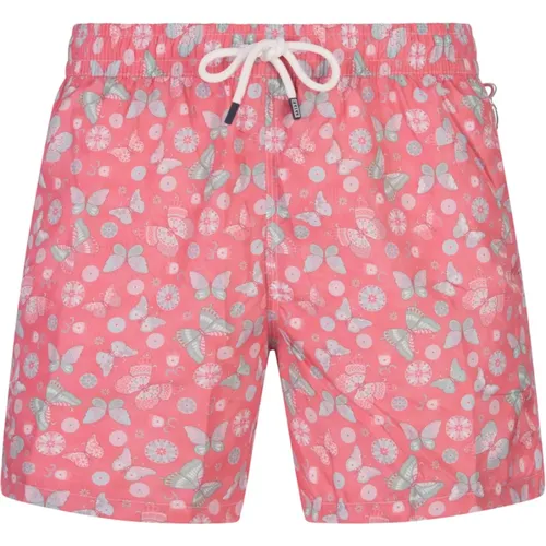 Butterfly Print Swim Shorts , male, Sizes: 2XL - Fedeli - Modalova