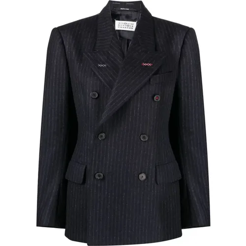 Erweitern Sie Ihre Garderobe mit 511F Bluavy Stripes Jacke - Maison Margiela - Modalova