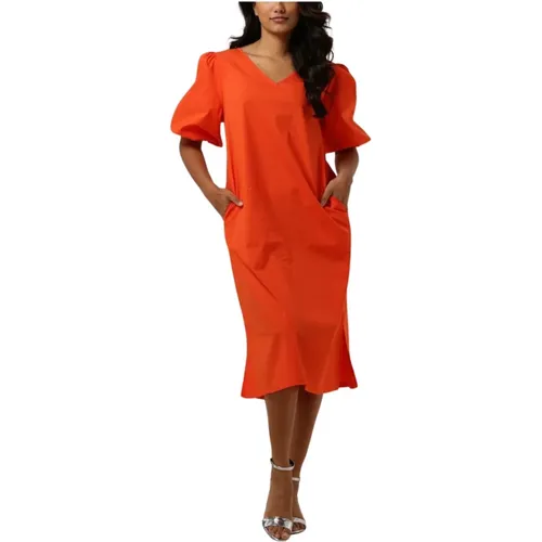 Orange Midi Kleid Juul YDENCE - YDENCE - Modalova